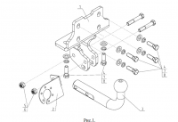 Фаркоп TY 42 для LEXUS GX470, GX460 2003-2009, 2009-, Автос, нагрузка 1500/75 кг. С подрезкой бампера от магазина ФаркопРос